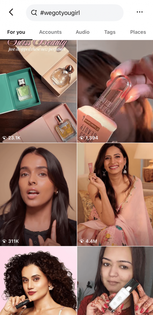 Swiss beauty #wegotyougirl marketing campaign