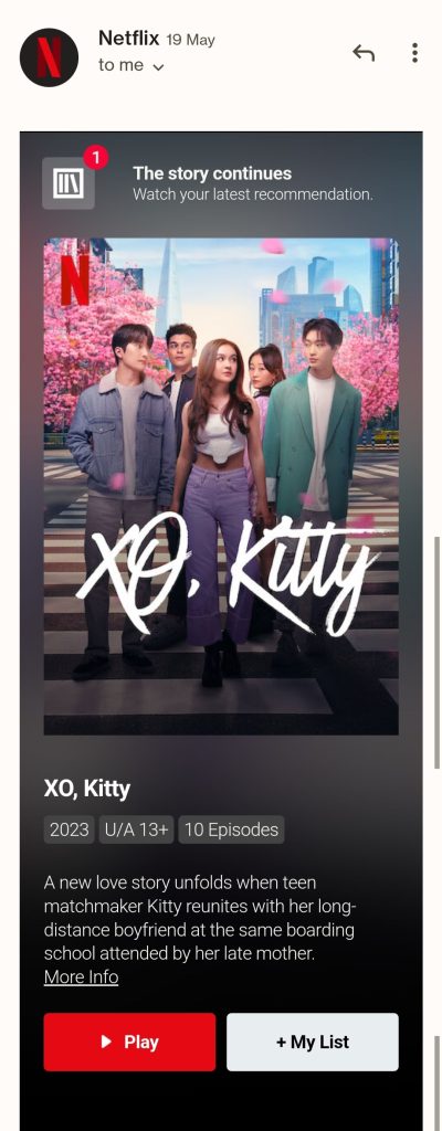 Netflix Emailer per gli utenti